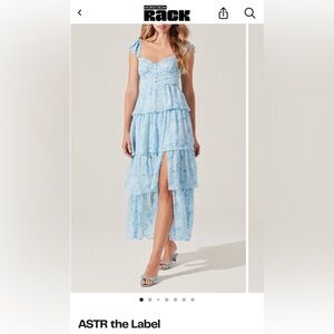 ASTR THE LABEL midsummer floral print tiered ruffle dress